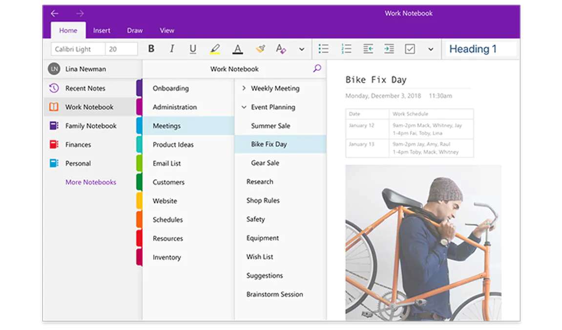 Aplicaciones OneNote Microsoft